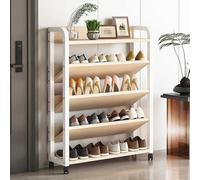 5-Tier Shoe Rack - Spacious Floor Support Vertical Storage for 12-16 Pairs of Shoes Entryway nizer (White 3 Colors) - Perfect for Home & Office Use