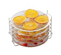 5-Tier Stainless Steel Air Fryer Dehydrator Rack & Round Universal Dehydrating Rack - Dishwasher Safe, Space-Saving Accessories for Most Air Fryers