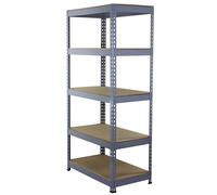 5 Tier Steel Garage Storage Warehouse Shelving Racking Unit 90cm 1 Bay Shelves