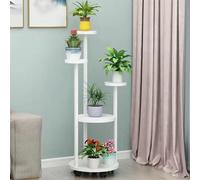 5-Tier Tall Plant Stand with Wheels, Indoor Corner Display Rack, Multi-Purpose Shelf for Living Room, Balcony, Garden, Patio