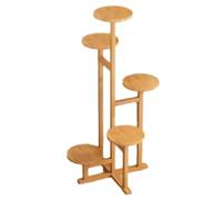 5-Tier Tall Wood Plant Stand - Corner Display Shelf for Indoor/Outdoor Flower Pots Multi-Tier Planter Holder for Living Room Balcony Patio Garden Decor