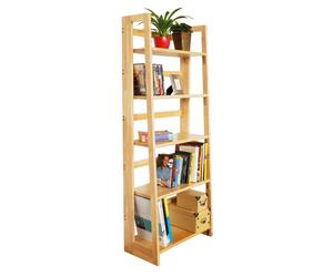 5 Tier Tropical Hevea Wood Shelf Unit | Heva