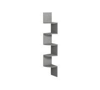 5-Tier Wall-Mounted Corner Shelf, Dove Grey