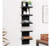 5 Tier Wall Shelf Unit Vertical Shelf Floating Storage Wall Shelf Decorative Bracket