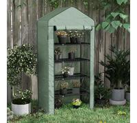 5 Tier Widened Mini Greenhouse Portable Green House w/ Door, 193H x 90Wcm Outsunny Green One Size