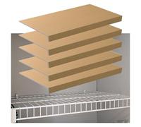 5-Tier Wire Shelving Unit Cover - Removable Imitation Wood-Look Shelf Covers for Pantry & Closet, 8mm Composite, Customizable Size (26x12in/66x30cm)