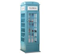 5-tier Wood Bookshelf Telephone Booth Shape,cute Floor Standing Bookcase Storage Rack For Kids&adults,wood London Telephone Booth Storage Shelf Cube,decorative Bookshelf Organizer Display Cab(Color:B)