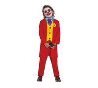 (5 to 6 years (110-115 cm)) Crazy red clown costume for children