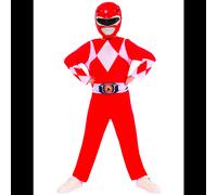 (5 to 6 years (110 to 116 cm)) Classic Red Power Ranger Costume for Kids