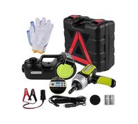 5 Ton 12V Electric Car Jack Kit + Impact Wrench LED Light Portable Hydraulic 13.5-36 CM Tire Lifting Repair Tool for Beginners DIY