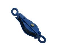 5 Ton 250MM Single Block With Swivel Eye Blue Painted - 22MM Wire Rope Safety Lifting