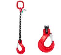 5 Ton Engine Lift Chain with Hook, Heavy-Duty Lifting Sling for Factory, Warehouse & Harbor Handling - Standard Marking Included, 1/2/3/5/8/11 Ton Capacity Options
