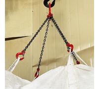 5 Ton Lifting Chain Sling, 11023 Lbs Four-Legged Hoist with Self-Locking Hooks, Ideal for Construction Sites & Logistics, 2.0m (6.6ft) Length