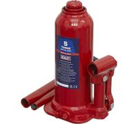 5 Tonne Bottle Jack - Machine Welded Base & Reservoir - 402mm Maximum Height