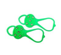 5-Tooth Ice Gripper Crampons for Shoes and Boots Traction for Hiking and Snow Ski Glides For Walker Crampon Shoes Outdoor(Green,Small)