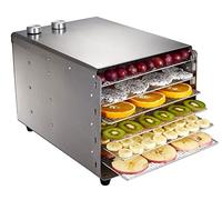 5 Tray Food Dehydrator, with 30-90°C Adjustable Temperature, Stainless Steel Electric Fruit Dried Machine, Commercial Drying Fruits Machine for Fish Vegetables Meat Jerky Herb, LJJY-KK
