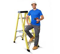 5 Tread Fibreglass Step Ladder - Lightweight, Stable & EN-131 Certified - Professional-Grade Ladder for Electrical & Industrial Use