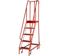 5 Tread Narrow Aisle Warehouse Stairs With Non-Slip Platform - 2M Height