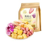 5 Types Mixed Freeze-Dried Fruits, Freeze-Dried Durian, Strawberry, Mango, Dried Peach, Healthy Snacks, Crispy Fruits and Vegetables (1 Bag)