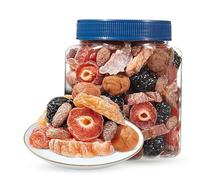 5 types of sweet and sour preserved plums 450g/can, mixed with candied dried fruits, black plums, grape dried fruits, Huamei,fruit snacks, afternoon tea (3 can)