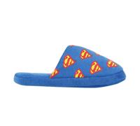 (5 UK-6 UK, Blue/Red) Superman Childrens/Kids Logo All-Over Print Mule Slippers