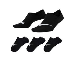 (5 UK-8 UK, Black/White) Nike Womens/Ladies Everyday Plus Trainer Socks (Pack of 3)