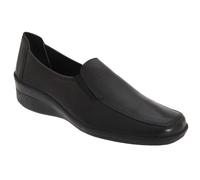 (5 UK, Black) Mod Comfys Womens/Ladies Flexible Softie Leather Twin Gusset Casual Shoes