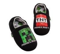 (5 UK, Black/Red/Green) Minecraft Boys Sequin Slippers