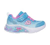 (5 UK Child, Blue) Skechers Childrens/Kids Mermaid Leather Light Up Trainers
