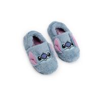 (5 UK Child) Disney Lilo & Stitch Slip On Loafer Slippers (Girls Blue)
