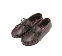 (5 UK, Dark Brown) Eastern Counties Leather Unisex Fabric Lined Moccasins