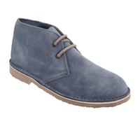 (5 UK, Denim Blue) Roamers Womens/Ladies Real Suede Unlined Desert Boots