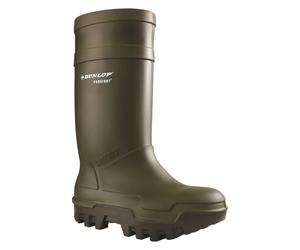 (5 UK, Green) Dunlop C662933 Purofort Thermo + Full Safety Wellington / Womens Boots / Safety Wellingtons