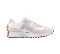 (5 UK, White/Silver) New Balance Womens/Ladies 327 Suede Flat Trainers