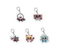 5 Unique Dandy's World Children's Keychain Pendants, Fashionable and Cute Schoolbag Decoration Cartoon Keychain Pendants, Suitable for Daily Use By Boys and Girls