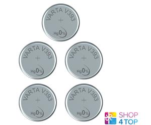 5 VARTA 393 SR754W BATTERY SILVER 1.55V COIN BUTTON CELL WATCH EXP 2026 NEW