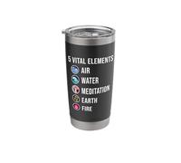 5 Vital Elements Air Water Meditation Earth Fire Relaxation Stainless Steel Insulated Tumbler