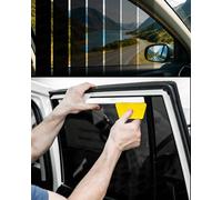 5% VLT Car Window Tint Solar Film 10 Metre+ 3 Metre Roll - Professional Self-Adhesive Auto & Home Glass | Limo Black Privacy + High UV Block | Includes Installation Tool Kit