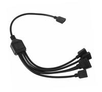 5 Way 12v 4pin Rgb Splitter Extension Cable Black Abs