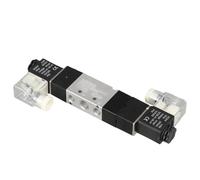 5 Way 3 Position 1/4" Pneumatic Solenoid Valve DC12V DC24V AC110V AC220V with 4 6 8 10 12mm Fittings Connector 4V230C-08(AC110V)