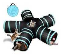 5 Way Cat Tunnel, Collapsible Pet Tunnel Tube With Storage Bag For Cats, Puppies, Rabbits, Guinea Pig, Indoor And Outdoor Use