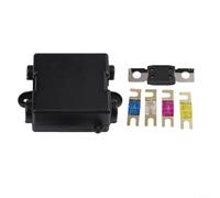 5-Way One-Input Four-Output BX2054 Fuse Box for MIDI and MEGA Fuses, 200A/500A Power Distribution Block with Polycarbonate Base for 12V