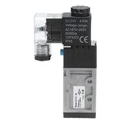 5 Way Solenoid Valve Pneumatic Reversing Switch Control Valves G1/4in Intake High Performance Aluminum Alloy Copper Coil for Robotics and Automation Industries (DC 24V)