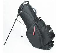 5-Way Waterproof Stand Golf Bag, PU Leather & Polyester Construction, Sunday Golf Club Bag(Black)