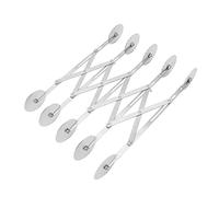 5 Wheel Pizza Cutter Stainless Steel Retractable Pastry Cutter Roller, Adjustable Dough Cutting Tool with Locking Mechanism, for Cake Brownie Cookie Pizza Baking