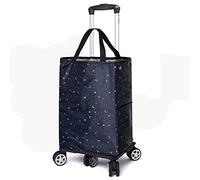 5-Wheel Shopping Cart 20kg Capacity - Lightweight Aluminum - Insulated Bag - Effortless Transport & Storage - Grocery Trolley with Shopping Bag