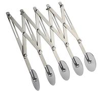 5 Wheel Pastry Cutter Stainless Steel Dough Cutter Expandable Pasta Cutter Roller Knife Multi-Round for Noodle Pizza Pie Crust Baking Cookie Divider