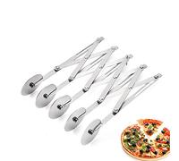 5 Wheel Stainless Steel Pastry Cutter,Expandable Pizza Slicer,Adjustable Baking Cutter Roller Cookie Dough Cutter Divider