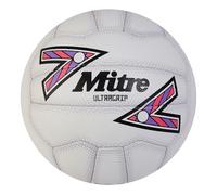 Mitre Ultragrip Netball White/black/purple (5)