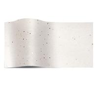 5 White Gemstone Wrapping Tissue Paper Sheets ~ Luxury Sparkly Glitter GEM 50x75cm